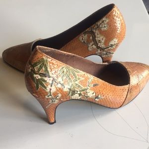 Vintage Patterned Heels